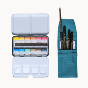 Watercolours and Paint Brushes Set